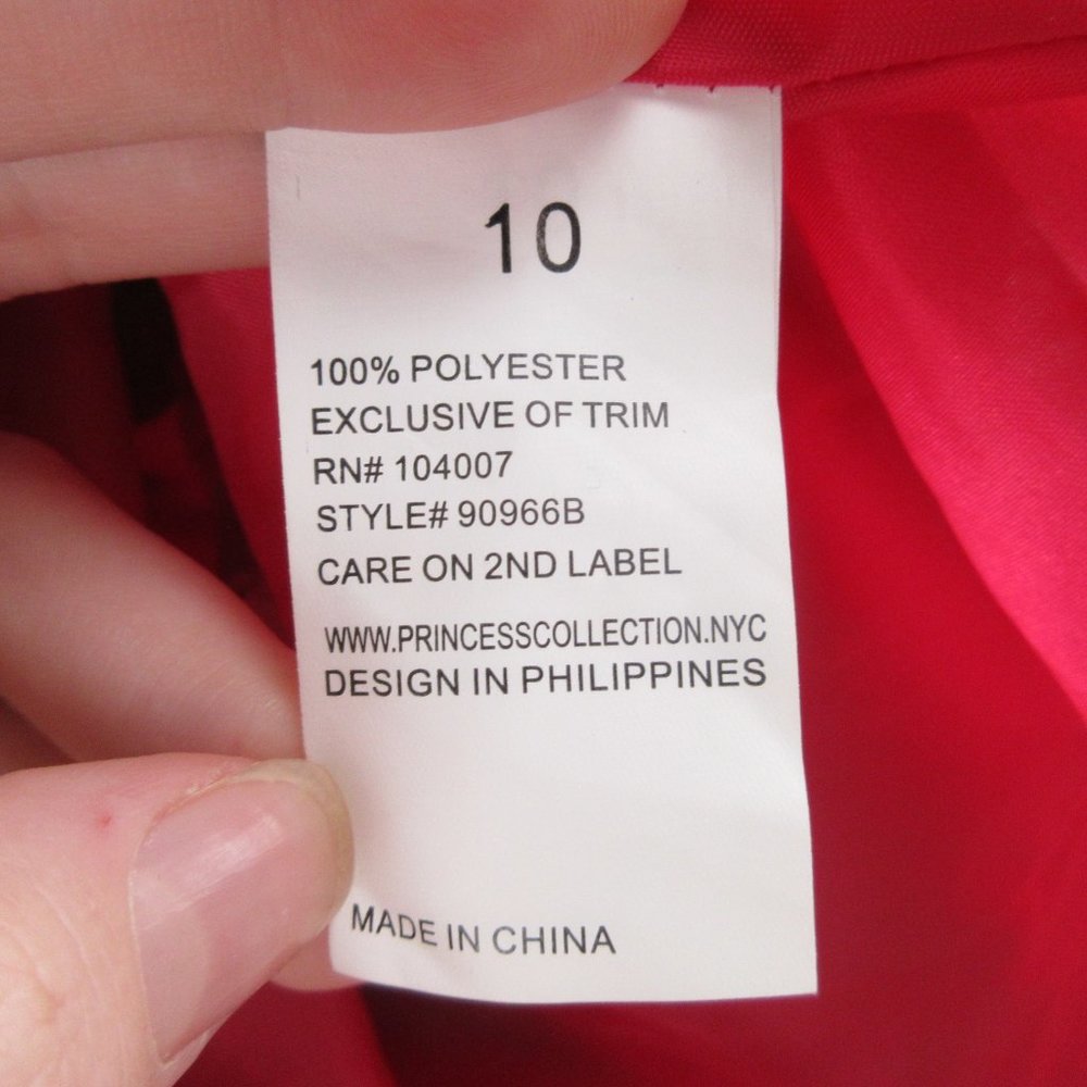 American Princess Red Sequin Sleeveless Dress Size G10 Rosette Floral Embroidery - Picture 7 of 13